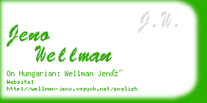 jeno wellman business card